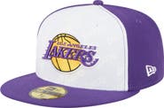 New Era Men's New Era  White/Purple Los Angeles Lakers Repeat 59Fifty Fitted Hat