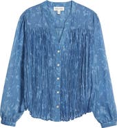 Cloth & Stone Pleated Denim Shirt