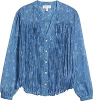 Cloth & Stone Pleated Denim Shirt