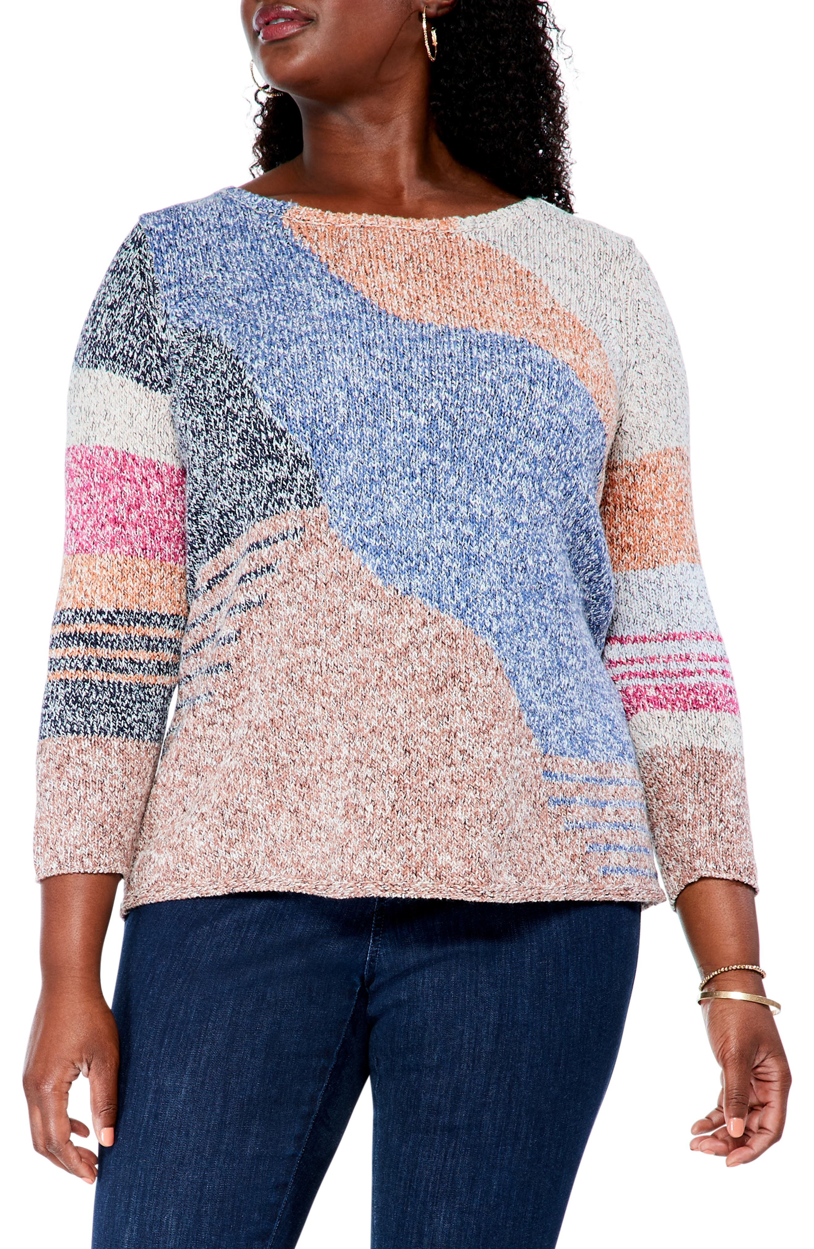 NIC+ZOE Orchard Stroll Cotton & Linen Blend Sweater