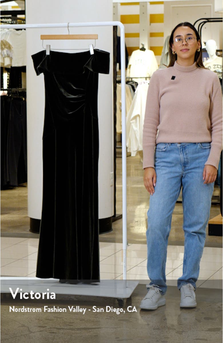 Off the Shoulder Velvet Gown, sales video thumbnail