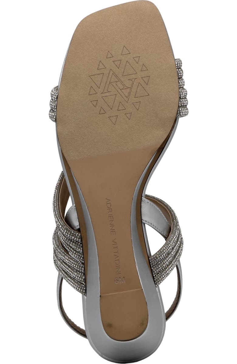 Adrienne Vittadini Alanis Embellished Wedge Sandal, Alternate, color, Silver Metallic