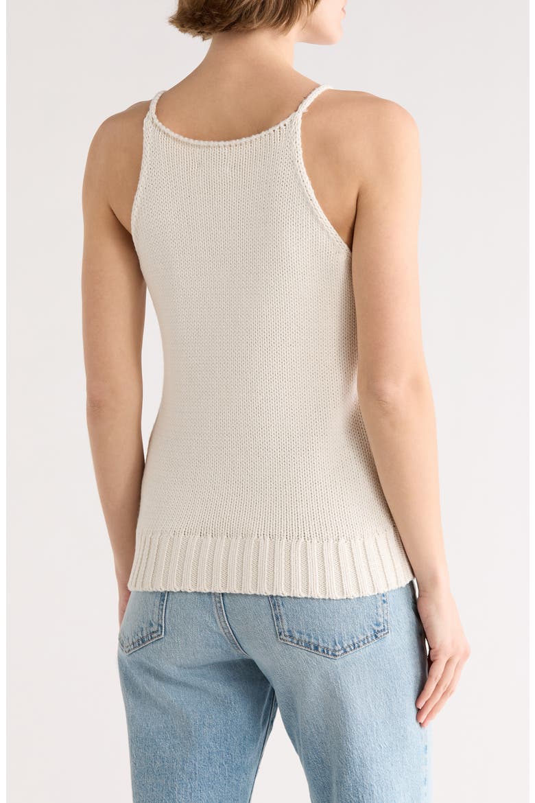 Halter Neck Sweater Tank, Alternate, color, BLANC