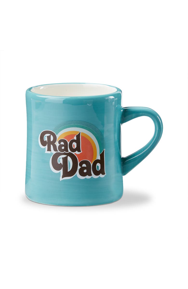 tag Rad Dad Diner Mug Earthenware Multi 12 oz 3.45x3.45x3.9 in, Main, color, Multicolored
