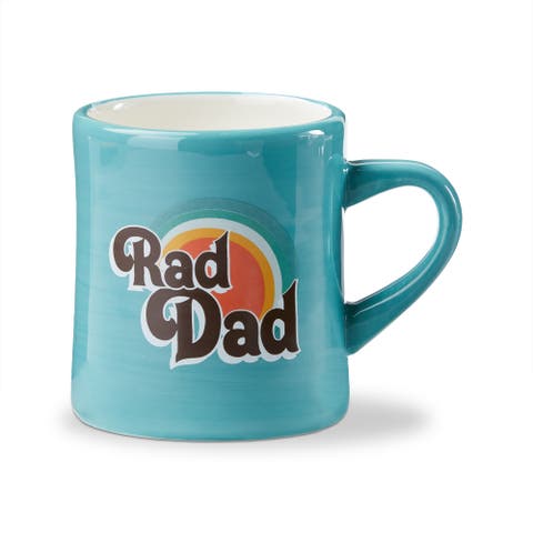 Rad Dad Diner Mug Earthenware Multi 12 oz 3.45x3.45x3.9 in