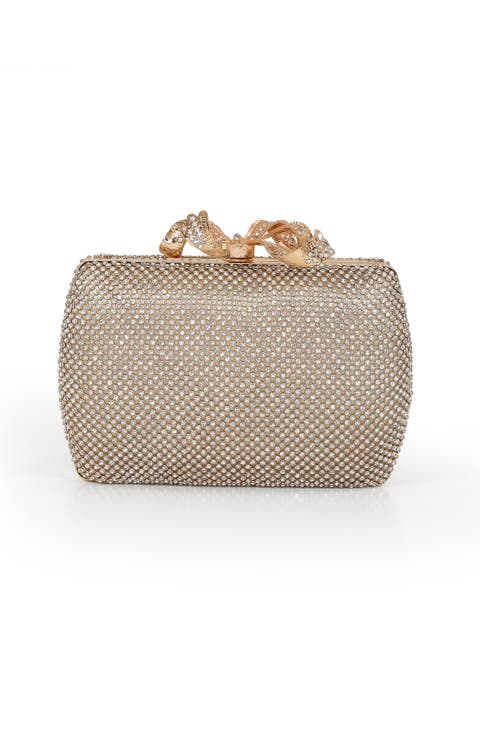 Cassia Crystal Minaudiere w. Bow Clasp