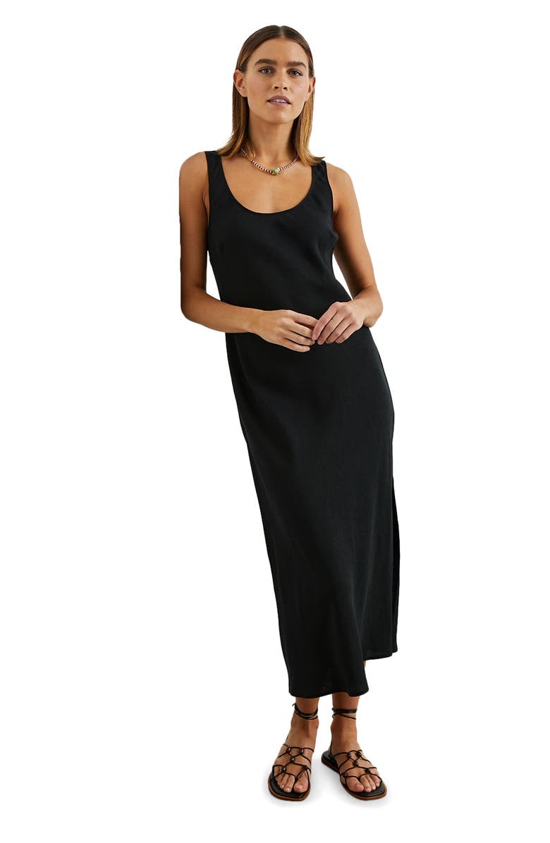 Rails Kailani Sleeveless Midi Dress, Alternate, color, Black