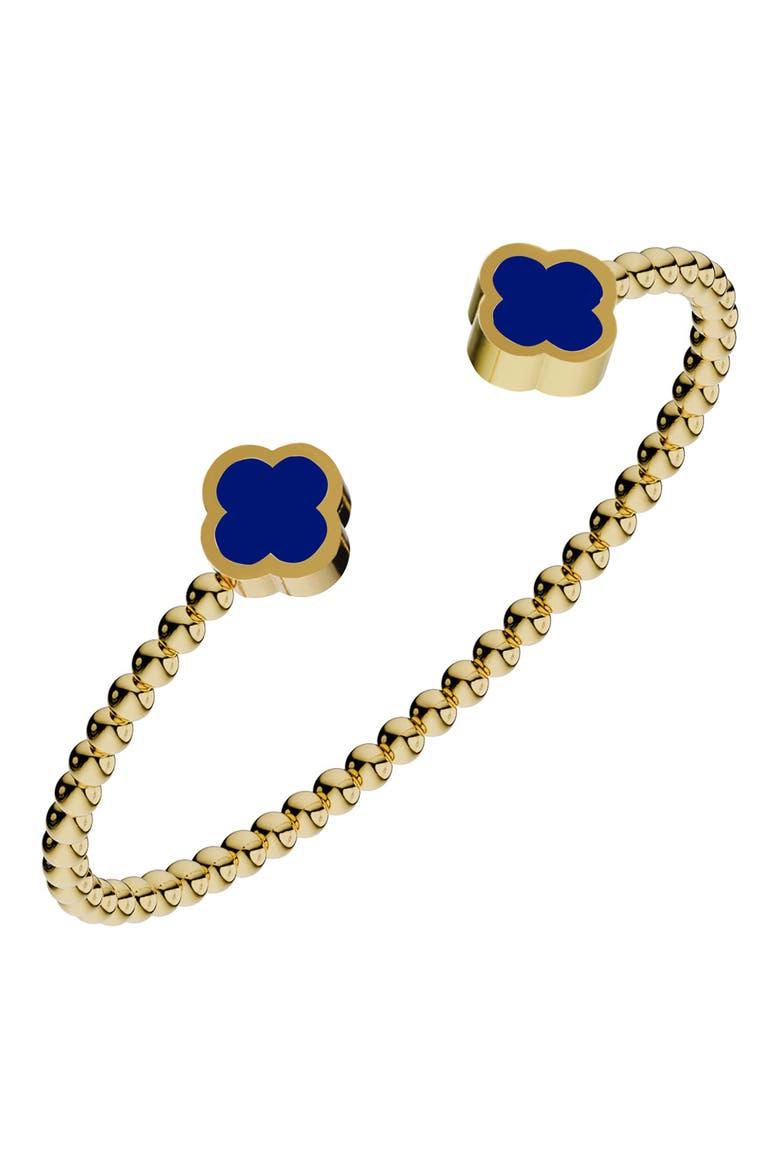 Clover Flex Cuff Bracelet, Main, color, GOLD/BLUE