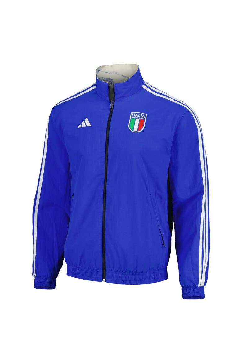 Men's adidas White Italy National Team Logo Anthem Reversible Full-Zip Jacket, Alternate, color, White