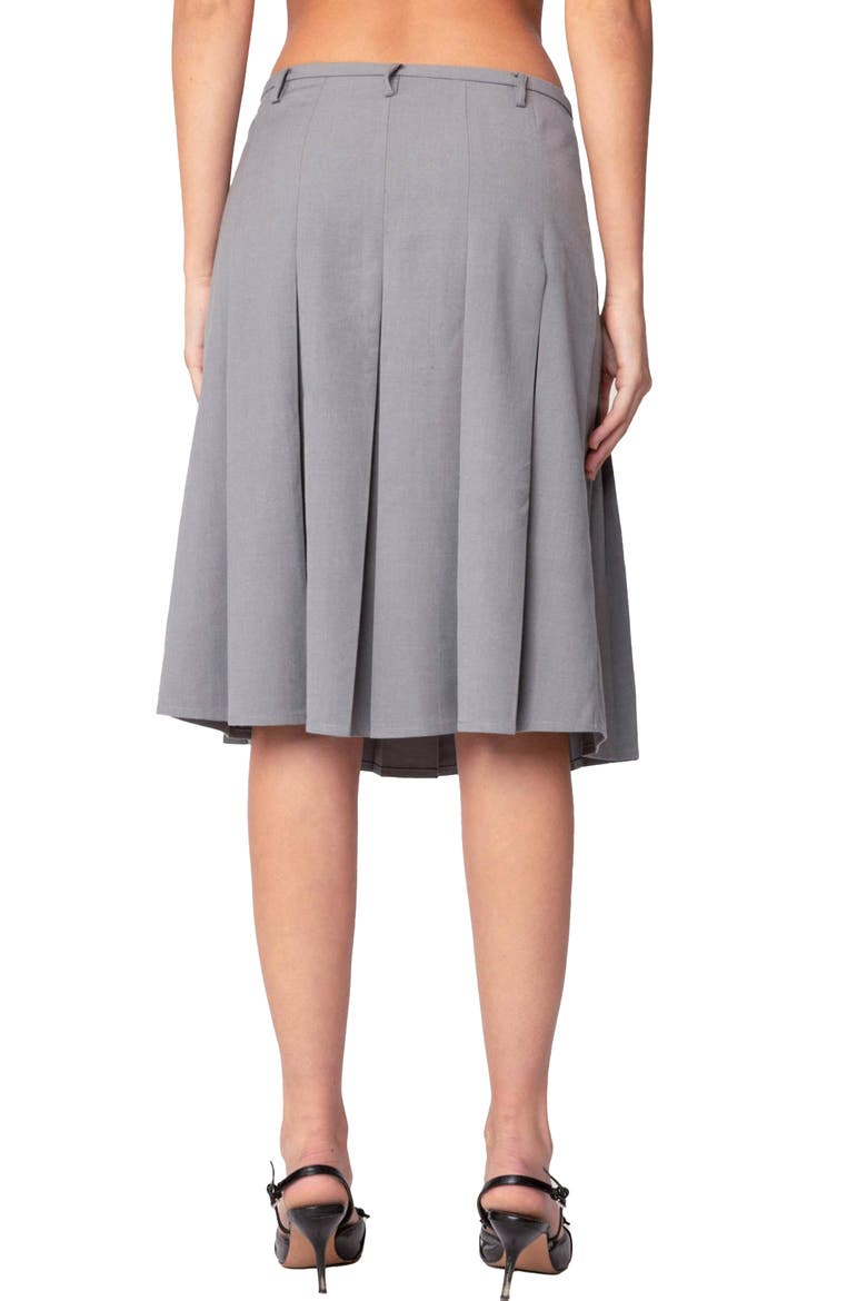 Ethel Low Rise Pleated A-Line Skirt, Alternate, color, GRAY