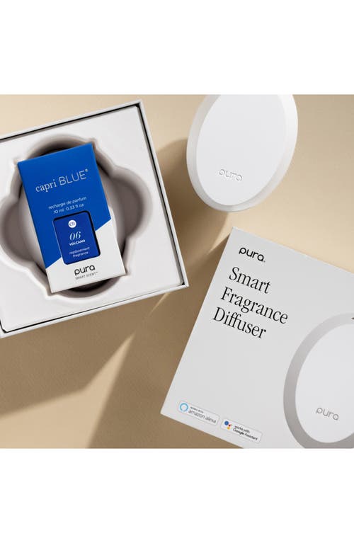 Pura X Capri Blue Mini™ Volcano Smart Fragrance Diffuser Set In Transparent