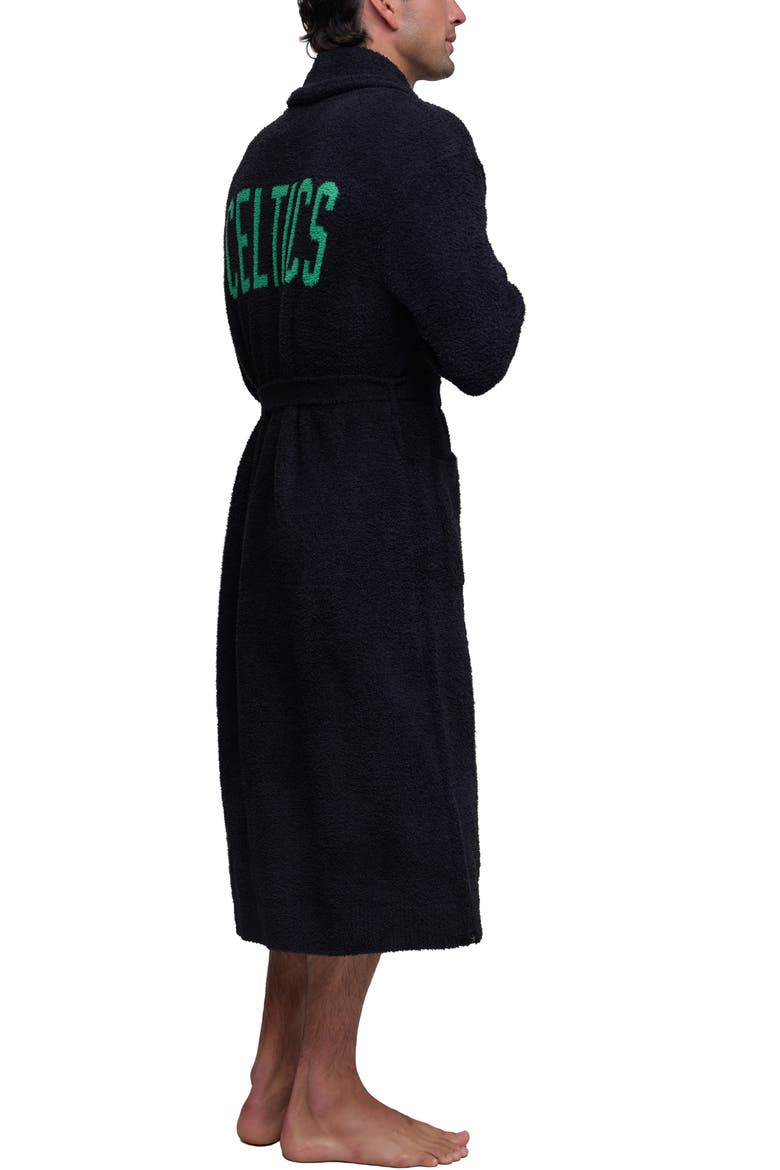 Boston Celtics Robe, Alternate, color, BLACK MULTI