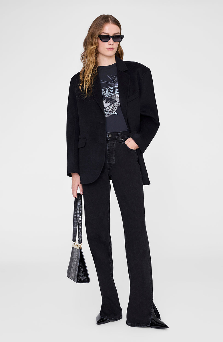 ANINE BING Walker Tee, Alternate, color, Vintage Black