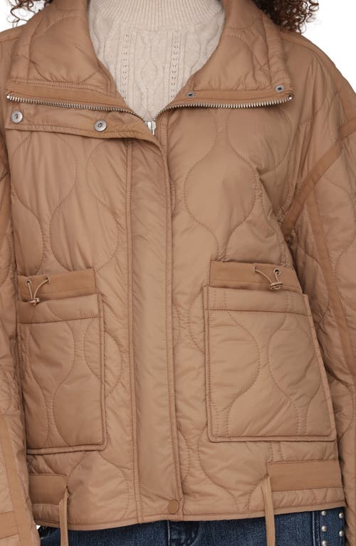 Avec Les Filles Onion Quilted Jacket In Brown