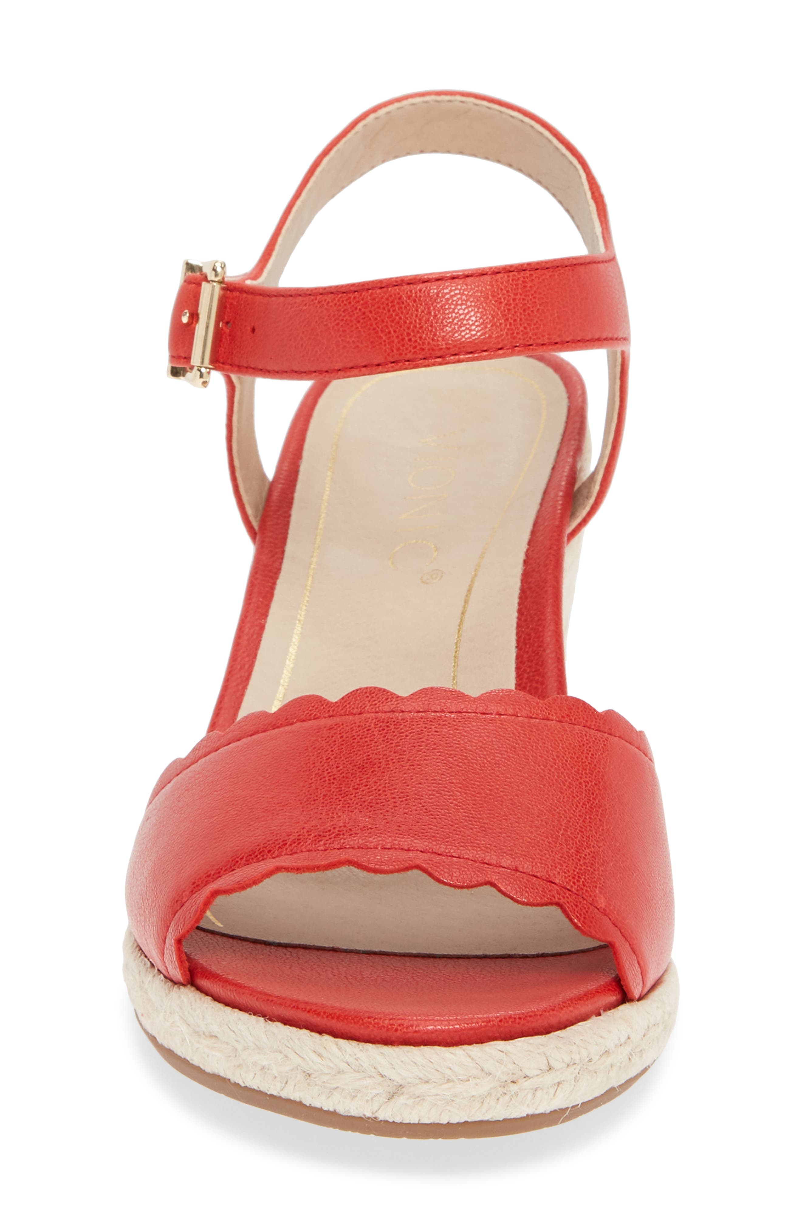 Stephany Wedge Sandal, Alternate, color, CHERRY
