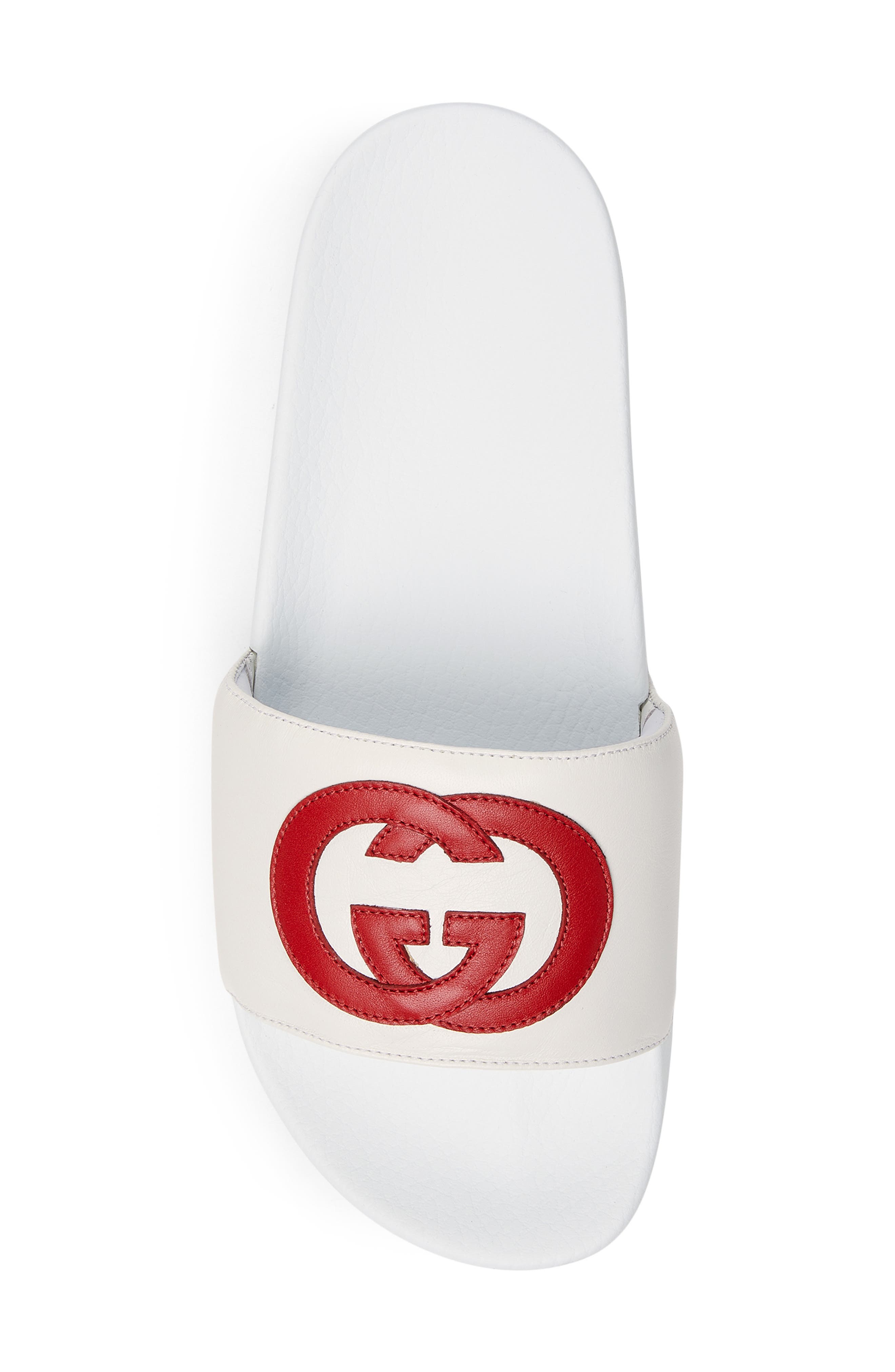 Pursuit Logo Slide Sandal, Alternate, color, WHITE