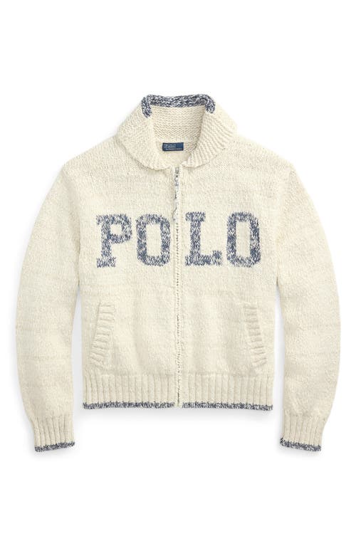 Polo Ralph Lauren Logo Cotton Zip-up Sweater