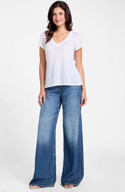 Guess Lindsey V-neck Linen T-shirt