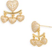 EYE CANDY LOS ANGELES Adriana Heart Branch Front/Back Earrings