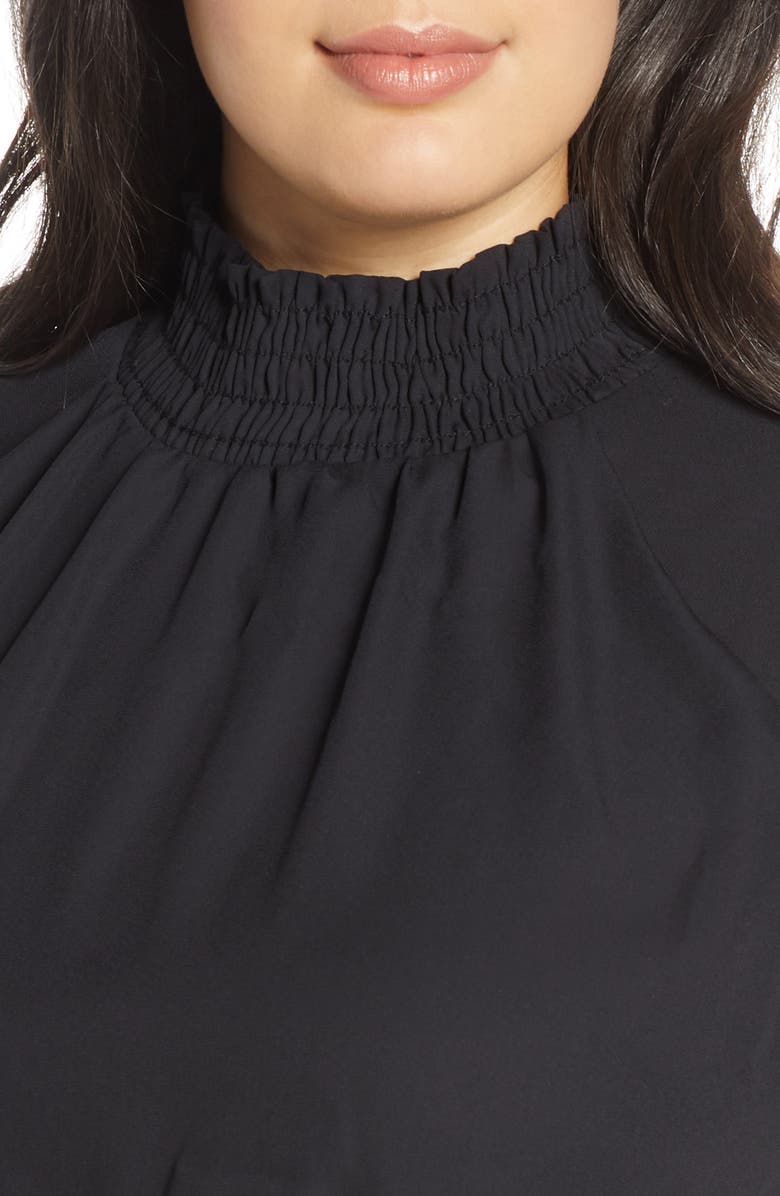 GIBSONLOOK Gibson x City Safari Jaime Shrayber Smock Neck Maxi Dress, Alternate, color, 