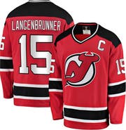 FANATICS Men's Fanatics Branded Jamie Langenbrunner Red New Jersey Devils Premier Breakaway Retired Player Jersey