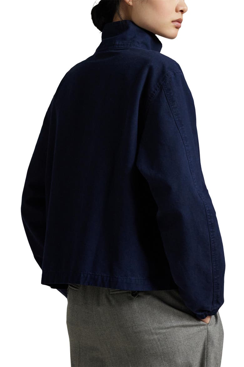 Cotton Canvas Zip Jacket, Alternate, color, NEWPORT NAVY