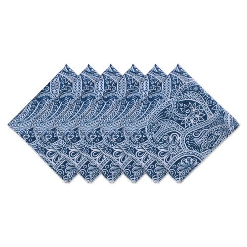 Dii Outdoor Printed Napkin Set/6 In Blue