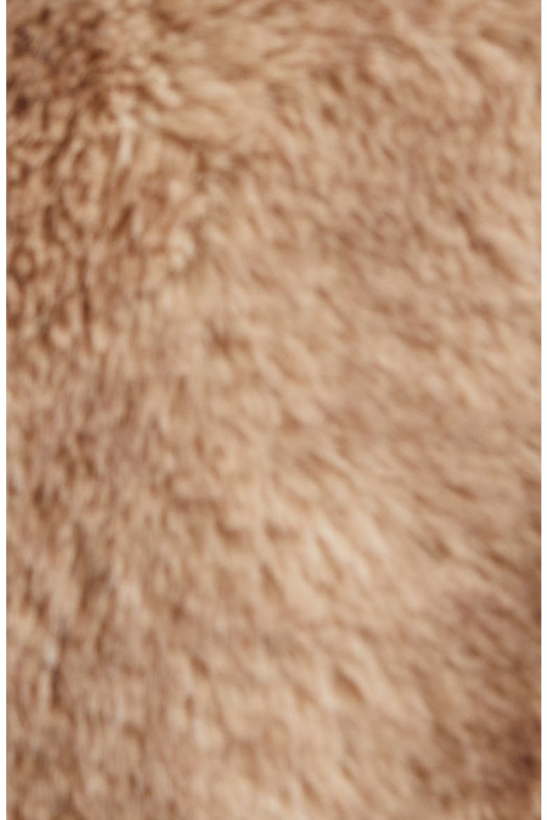 Lena Faux Fur Crop Jacket, Alternate, color, NATURAL