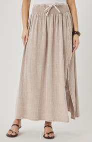 Splendid Ava Tie Waist Gauze Maxi Skirt