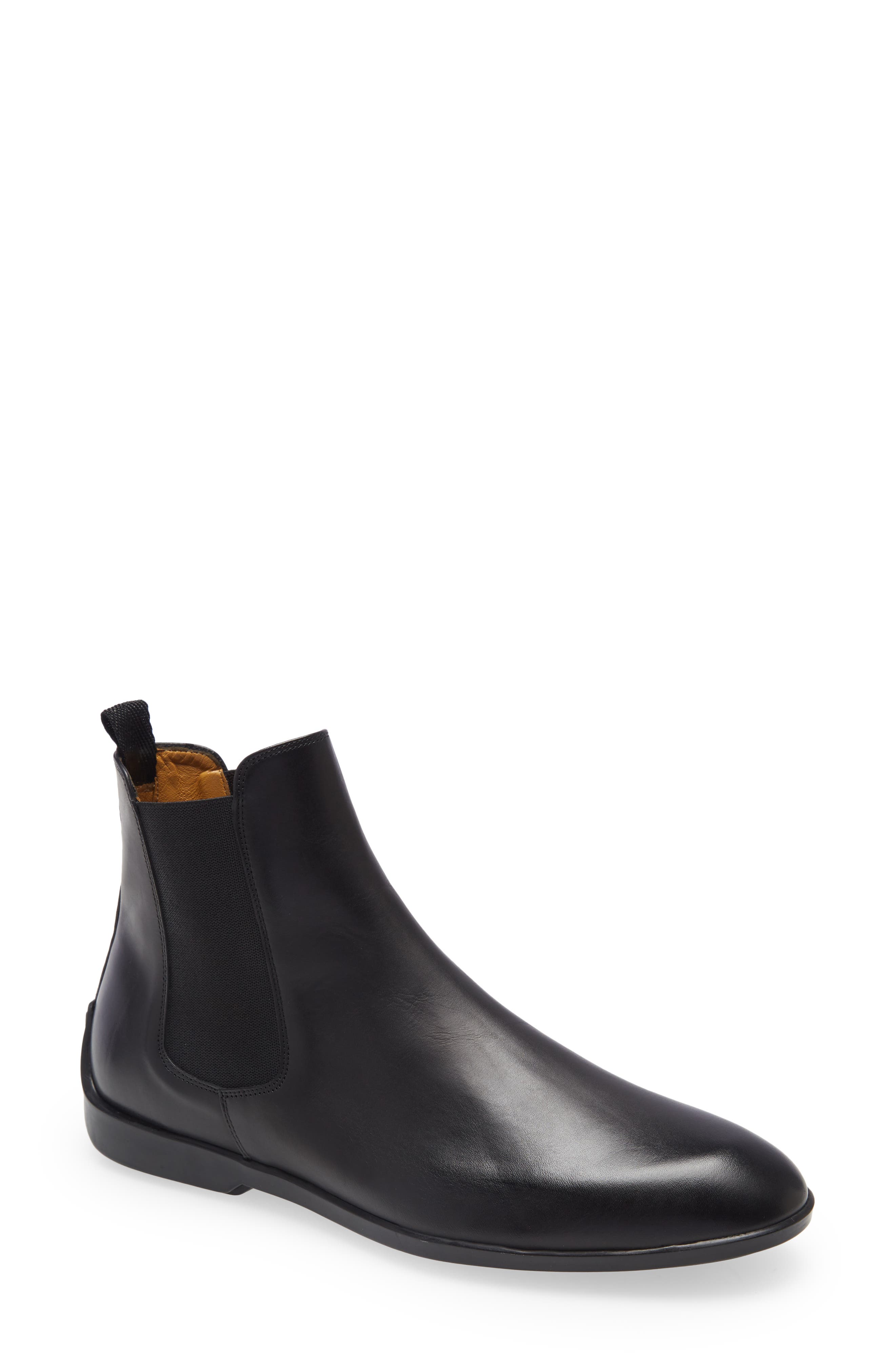 Mezlan Warden Chelsea Boot, Main, color, Black