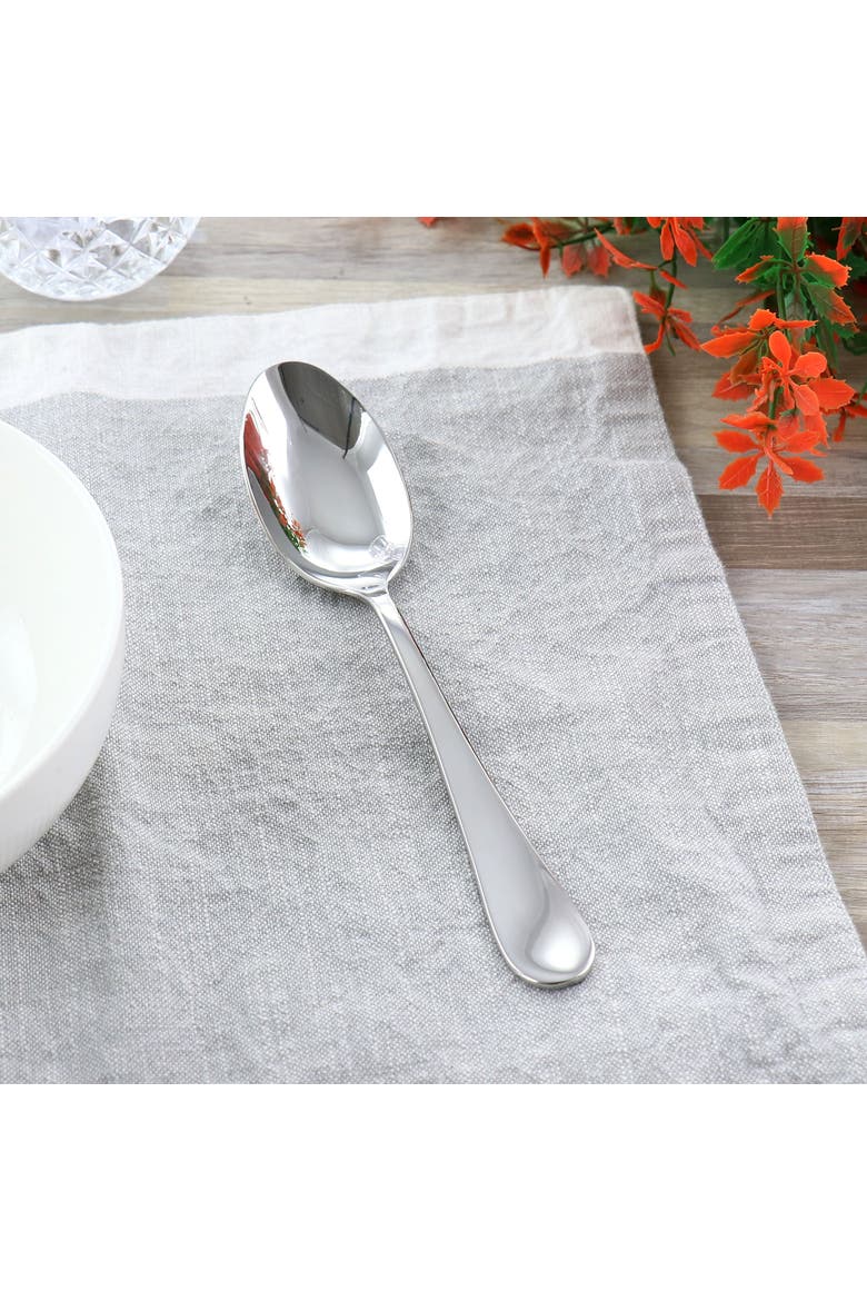 8 Piece Stainless Steel Dinner Spoon Set, Alternate, color, Silver