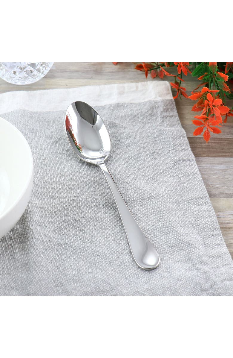 MARTHA STEWART 8 Piece Stainless Steel Dinner Spoon Set, Alternate, color, Silver