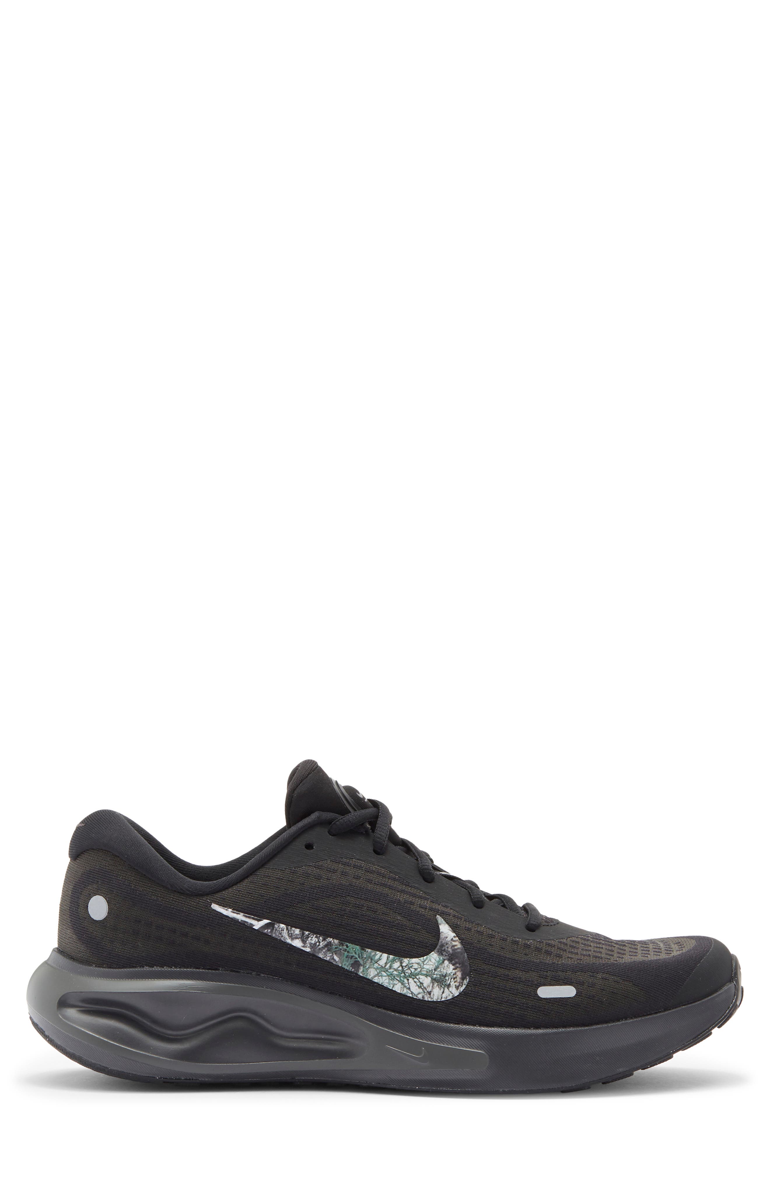 Journey Run Print Running Shoe, Alternate, color, BLACK/ WHITE/ IRON GREY