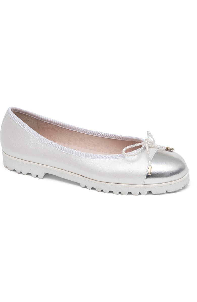 PAUL MAYER Bravo Lug Sole Ballet, Main, color, Metallic Silver