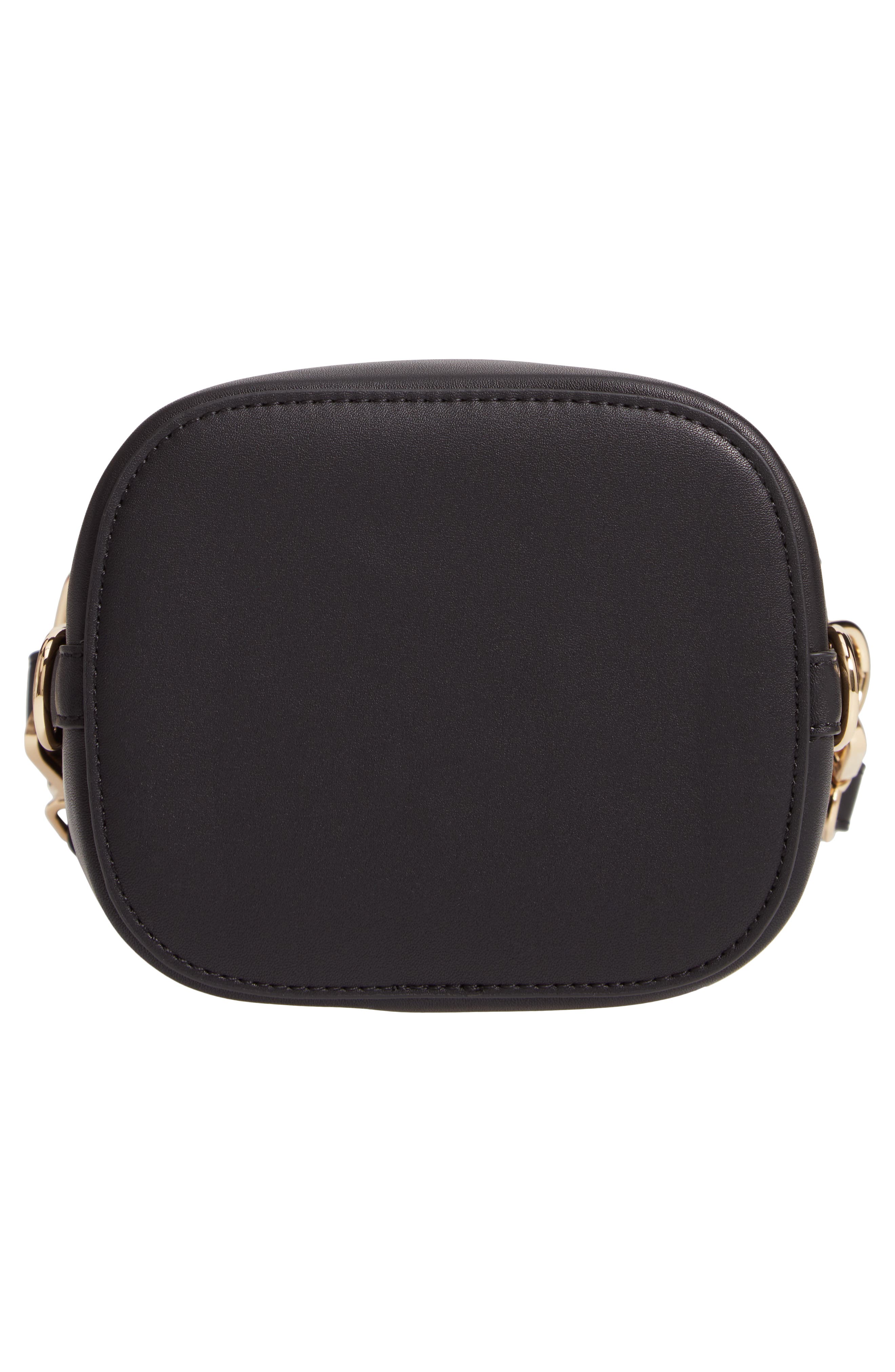 Topshop Bianca Studded Faux Leather Bucket Bag, Alternate, color, 