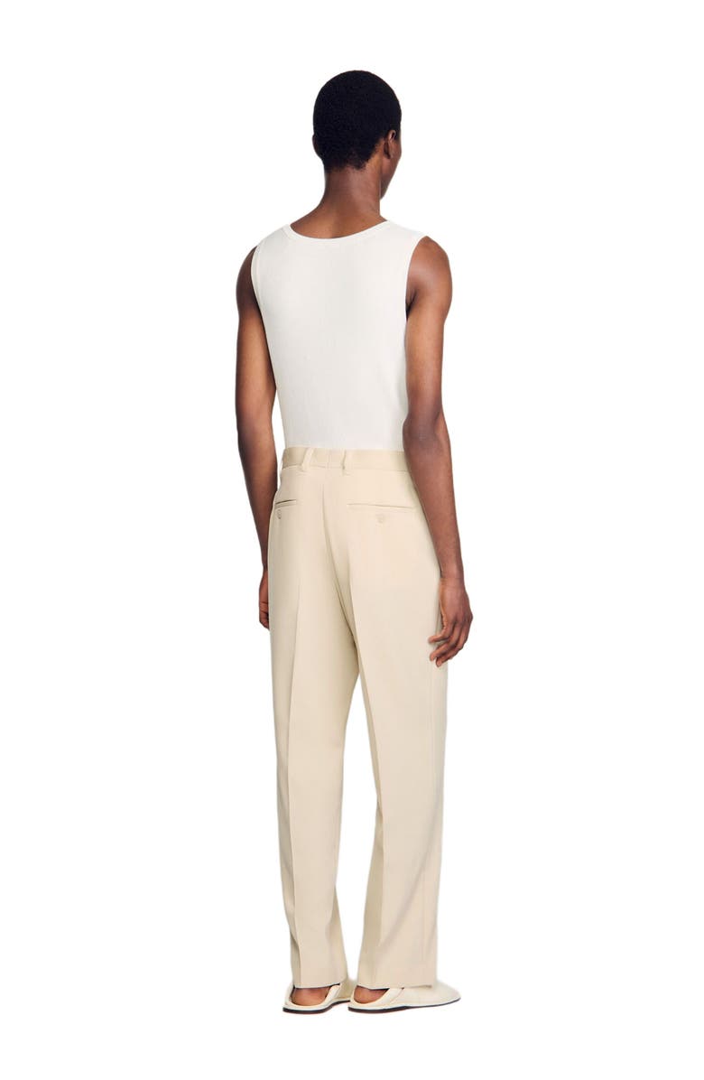 SANDRO Wool suit trousers, Alternate, color, Oats