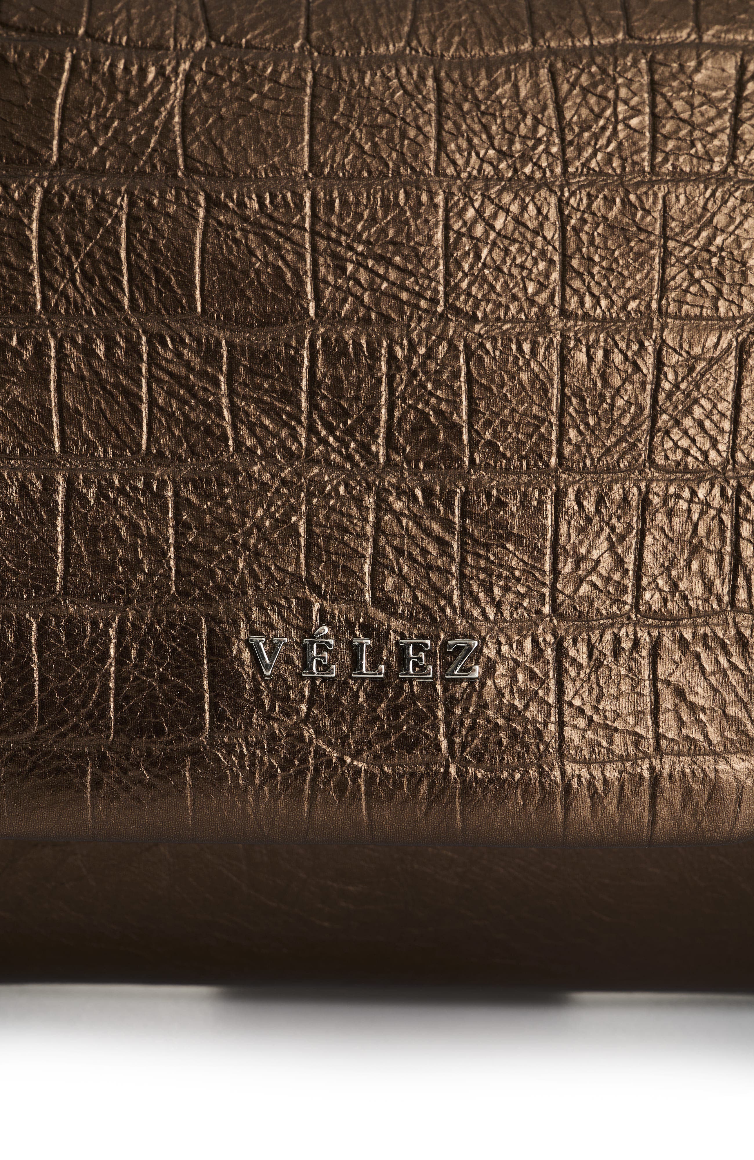 Velez Leather Crossbody Bag with Chain, Alternate, color, Bronze