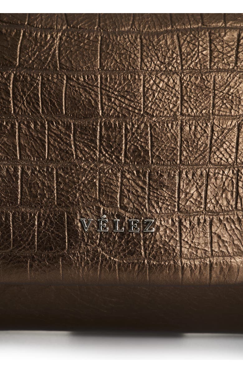 Velez Leather Crossbody Bag with Chain, Alternate, color, Bronze