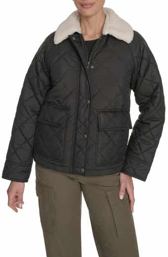 Levi's Faux Shearling Lined Diamond Quilted Barn Jacket