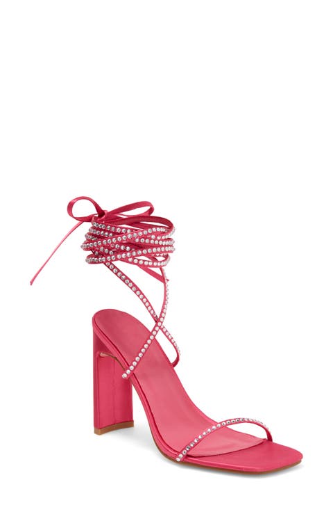 Haleigh Crystal Ankle Tie Sandal (Women)