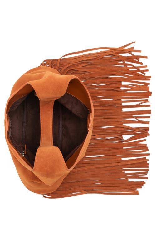 Jeffrey Campbell Wonders Suede Shoulder Bag In Orange Suede