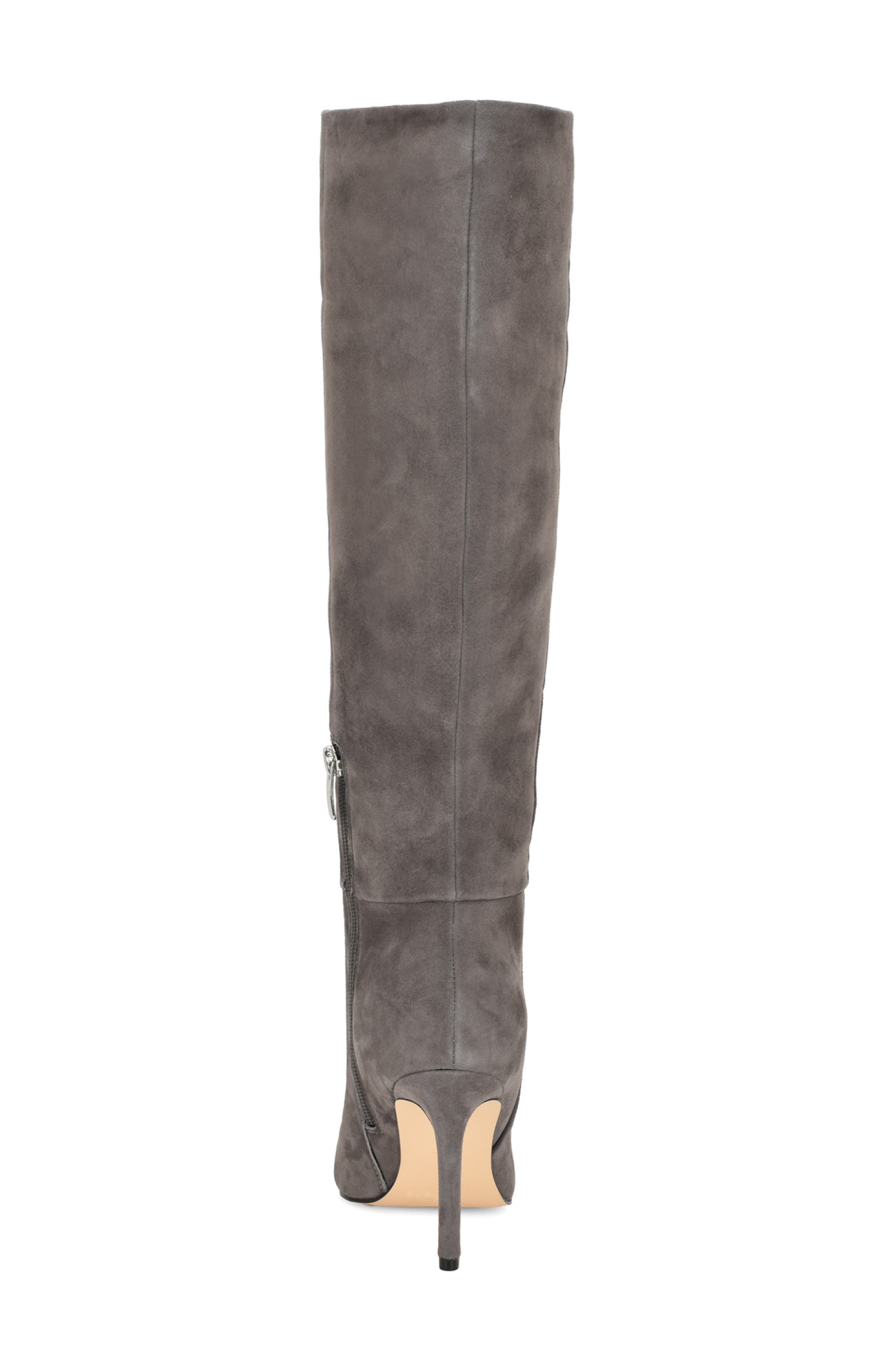 Richy Pointed Toe Knee High Boot, Alternate, color, GREY