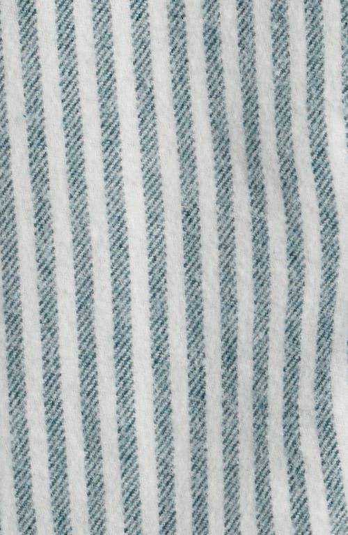 Alex Crane Cloud Stripe Organic Cotton Flannel Button-up Shirt In Multi