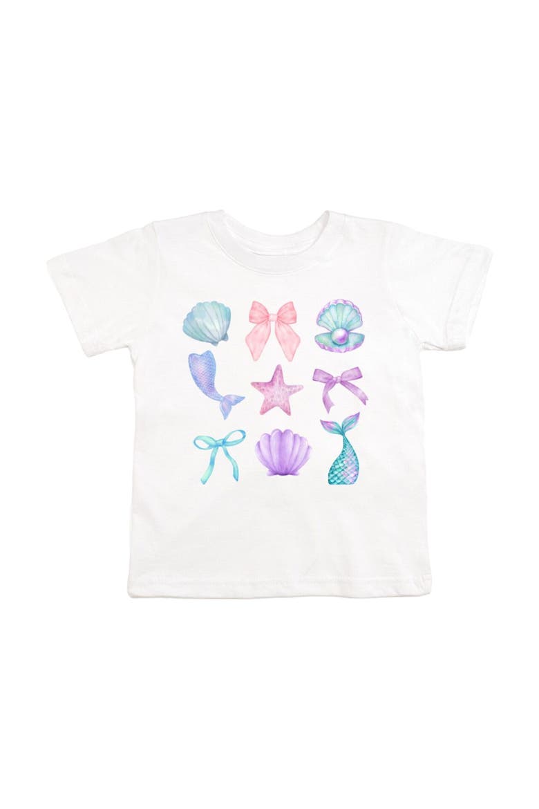 Mermaid Cutie Short Sleeve T-Shirt, Main, color, White