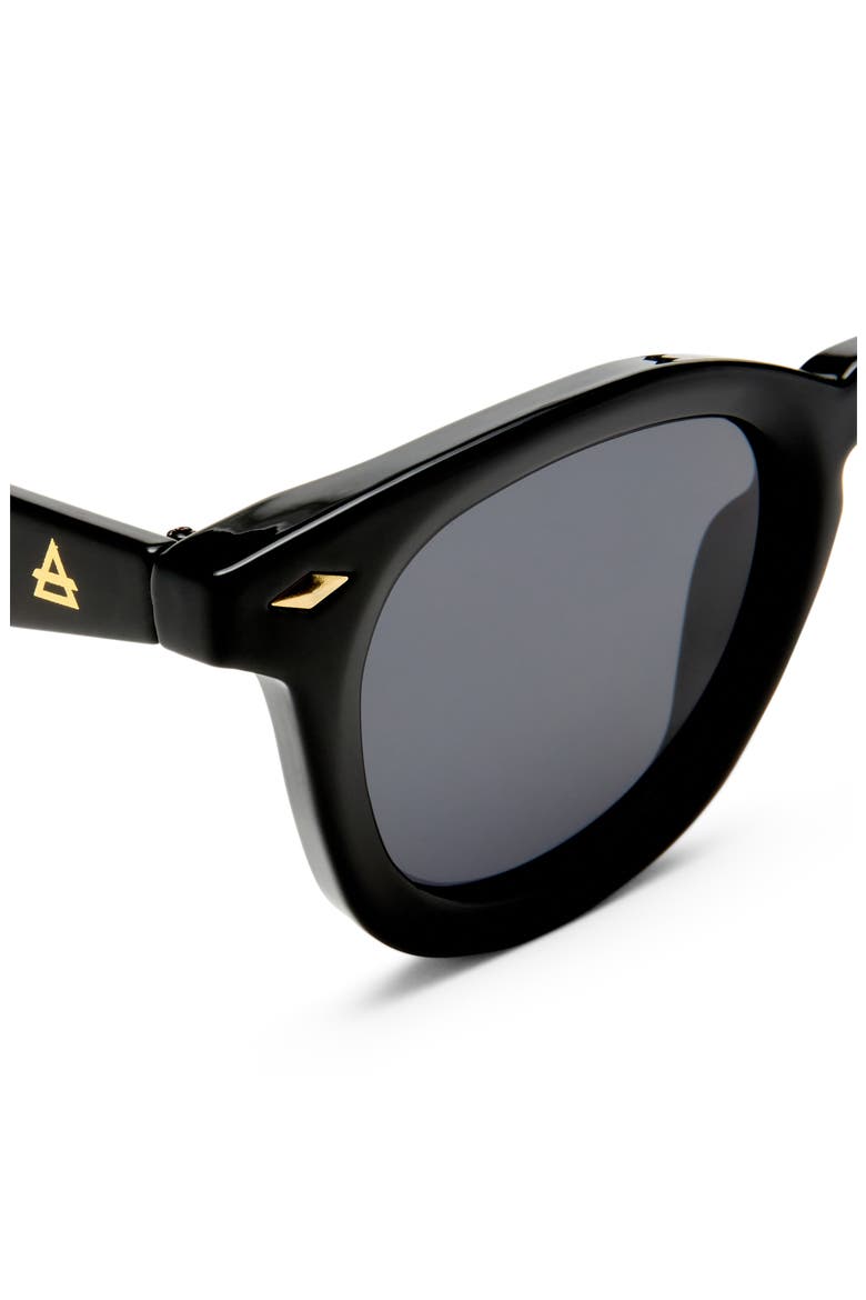 Aperture 45mm Round Sunglasses, Alternate, color, BLACK / SMOKE MONO
