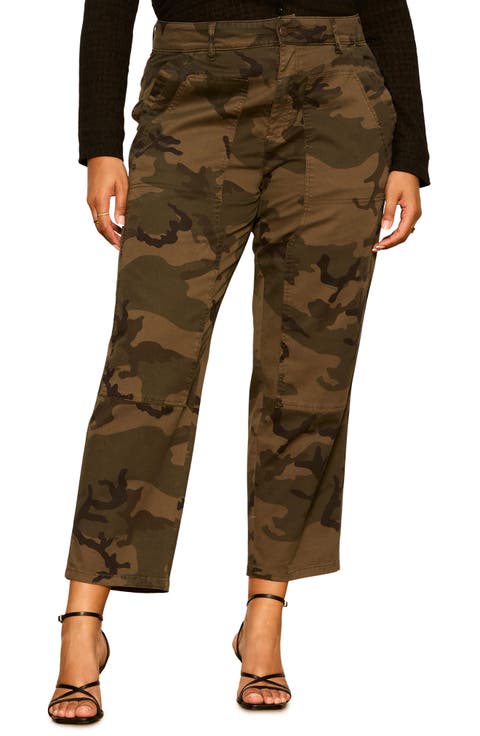 Sol Camo Print Utility Ankle Pants
