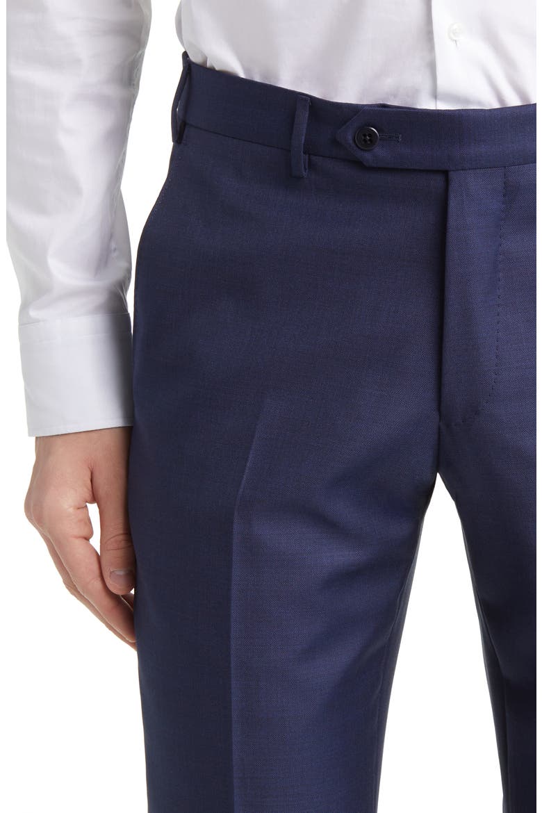 Parker Classic Wool Sharkskin Dress Pants, Alternate, color, BLUE