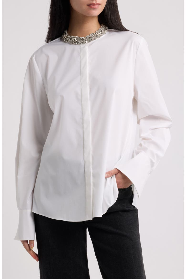 'Camryn' Silk Blouse, Main, color, WHITE