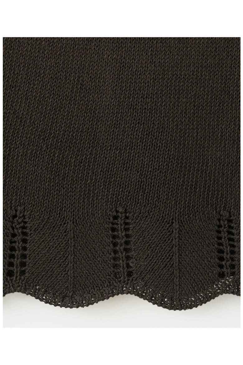 Scalloped Crochet Miniskirt, Alternate, color, CHOCOLATE