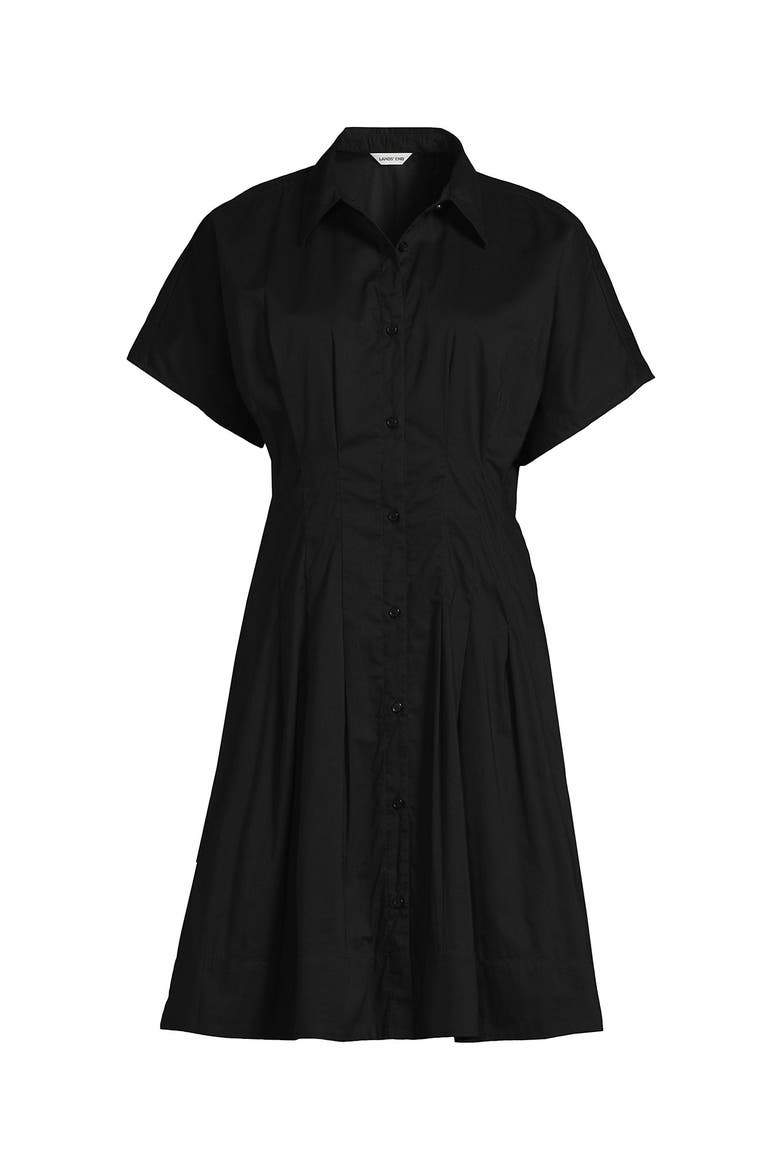 Cambric Above the Knee Shirt Dress, Alternate, color, Black